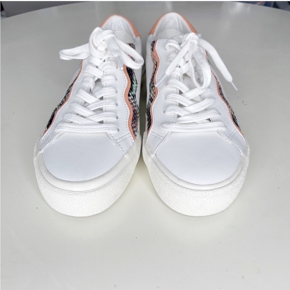 Madewell Women’s Sidewalk Low-Top Sneakers Snake Embossed Leather Size 7 - Picture 7 of 10